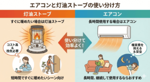 エアコンの暖房と灯油ストーブはどちらが安い？暖房費用や特徴の比較 