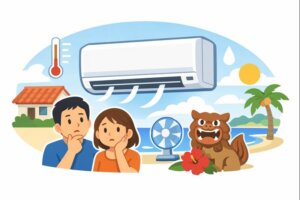 沖縄で失敗しないエアコン選び｜除湿・塩害・ヤモリ対策のポイント